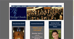 Desktop Screenshot of heritagechorale.com