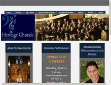 Tablet Screenshot of heritagechorale.com